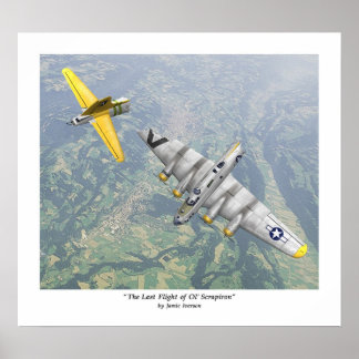 Laatste vlucht van oliespannen poster