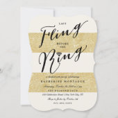 Laatste vlucht voor de Ring Chic Bachelorette Part Kaart (Voorkant)