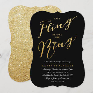 Laatste vlucht voor de Ring Chic Bachelorette Part Kaart