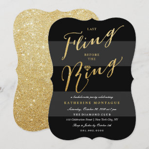 Laatste vlucht voor de Ring Chic Bachelorette Part Kaart