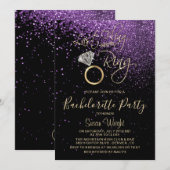 Laatste vlucht voor het Paars Ring Bachelorette Kaart (Voorkant / Achterkant)