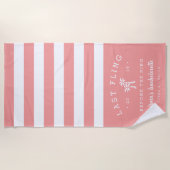 Laatste vlucht voor het Ring Bachelorette Weekend Strandlaken (Voorkant)