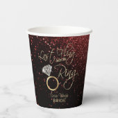 Laatste vlucht voor het ringbandje - Rood Papieren Bekers (Achterkant)