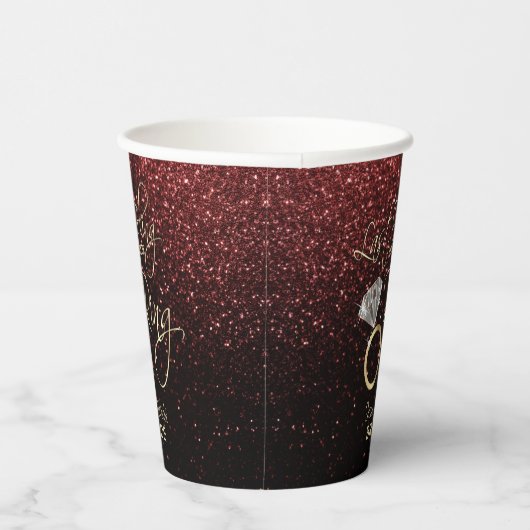 Laatste vlucht voor het ringbandje - Rood Papieren Bekers (Rechts)