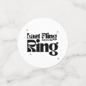 Laatste vlucht voor Ring 3-Foto Bachelorette Confetti (Kleine voorkant)