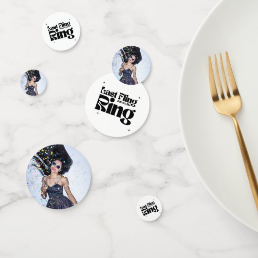 Laatste vlucht voor Ring 3-Foto Bachelorette Confetti (Groep)