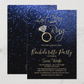 Laatste vlucht voor Ring Bachelorette - blauw Kaart (Voorkant / Achterkant)