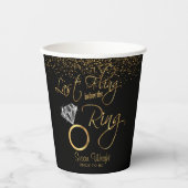 Laatste vlucht voor Ring Bachelorette - Goud Papieren Bekers (Voorkant)