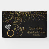 Laatste vlucht voor Ring Bachelorette - Goud Spandoek (Horizontaal)