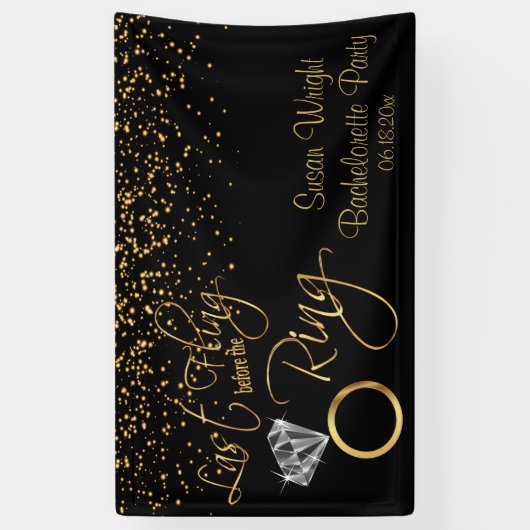 Laatste vlucht voor Ring Bachelorette - Goud Spandoek (Verticaal)