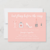 Laatste vlucht voor Ring Bachelorette Party Kaart (Voorkant)