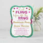 Laatste vlucht voor Ring - Bachelorette party Kaart (Staand voorkant)