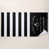 Laatste vlucht voor Ring Bachelorette Party Strandlaken (Voorkant)