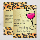 Laatste vlucht voor Ring Wild Bachelorette Party Kaart (Voorkant / Achterkant)