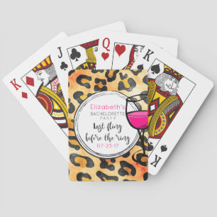 Laatste vlucht voor Ring Wild Bachelorette Party Pokerkaarten