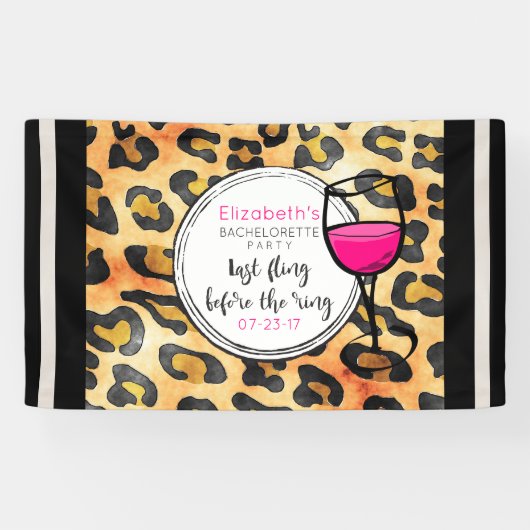 Laatste vlucht voor Ring Wild Bachelorette Party Spandoek (Horizontaal)