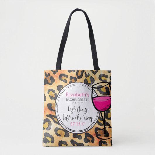 Laatste vlucht voor Ring Wild Bachelorette Tote Bag (Voorkant)