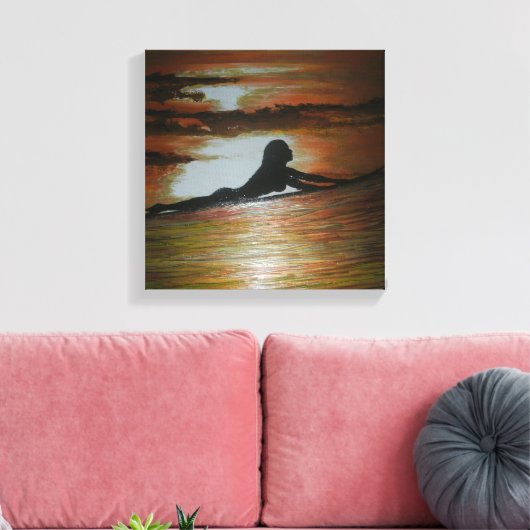 Laatste vraag laatste golf canvas afdruk (Insitu (Woonkamer))