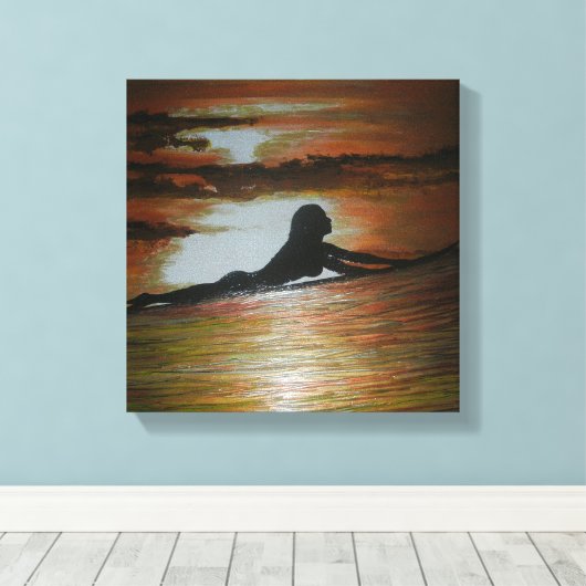 Laatste vraag laatste golf canvas afdruk (Insitu (Houten vloer))