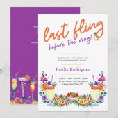 Laatste Vrije Uitvlucht Feestje Cocktails Tacos Br Kaart (Voorkant / Achterkant)