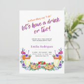 Laatste Vrije Uitvlucht Fiesta Cocktails Tacos Vri Kaart (Staand voorkant)