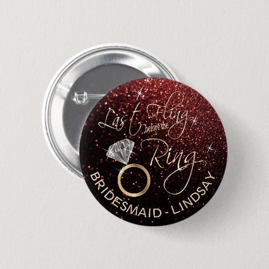 Laatste Vrijgezellenfeest Avondrood Ronde Button 5,7 Cm (Voorkant /achterkant)