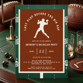 Laatste wedstrijd! Voetbal Bachelor Party Kaart