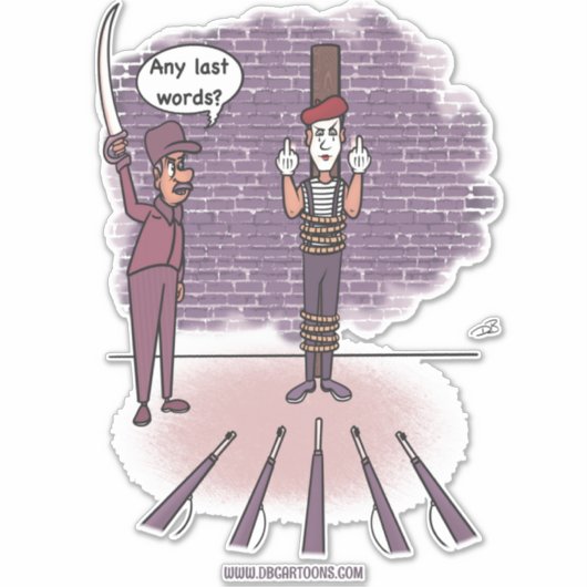 Laatste woorden Custom Cut Sticker (Voorkant)