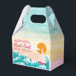 Laatste Zeil Voor De Veil Zeilboot Bachelorette Bedankdoosjes<br><div class="desc">Help er een vrijgezellenfeest van te maken om te onthouden met gepersonaliseerde feestartikelen. Deze gunstboxen zijn klaar om te worden gepersonaliseerd met de naam van de bruid en zijn voorzien van de schattige slogan LAST SAIL BEFORE THE VEIL in roze letters, samen met een illustratie van een zeilboot op het...</div>