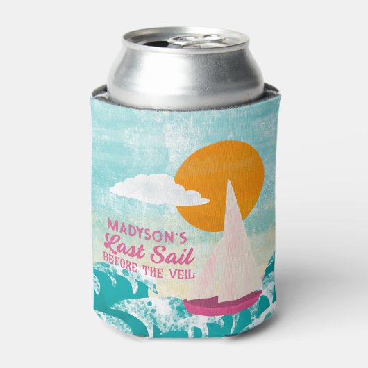 Laatste Zeil Voor De Veil Zeilboot Bachelorette Blikjeskoeler (Blikje Voorkant)