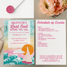 Laatste Zeil Voor De Veil Zeilboot Bachelorette Kaart