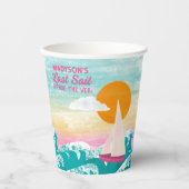 Laatste Zeil Voor De Veil Zeilboot Bachelorette Papieren Bekers (Voorkant)