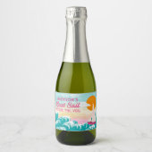 Laatste Zeil Voor De Veil Zeilboot Bachelorette Sparkling Wijnetiket (Voorkant)