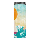 Laatste Zeil Voor De Veil Zeilboot En Zonsondergan Thermosbeker (Achterkant)