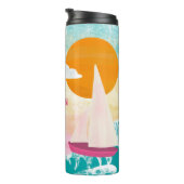 Laatste Zeil Voor De Veil Zeilboot En Zonsondergan Thermosbeker (Geroteerd rechts)