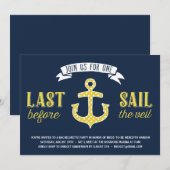laatste zeilschip | nautische vrijgezellenfeest kaart (Voorkant / Achterkant)