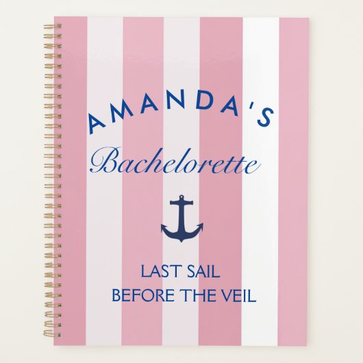 Laatste Zeiltocht Voor De Sluier | Bachelorette Pl Planner (Voorkant)