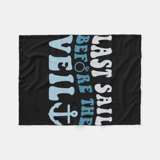 Laatste zeiltocht voor de sluier bruid nautische v fleece deken (Voorkant (Horizontaal))