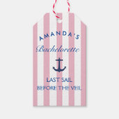 Laatste zeiltocht voor de sluier bruidsmeis Sidd t Cadeaulabel (Voorkant)