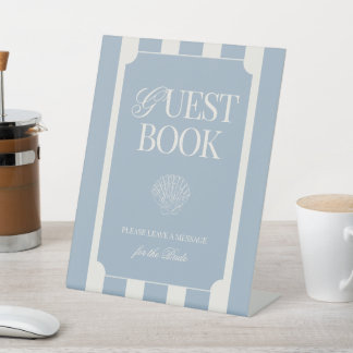 Laatste zeiltocht voor de sluier gastenboek reclamebord met voetstuk