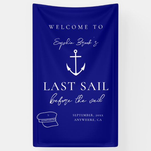 Laatste Zeiltocht voor de Sluier Meisjesweekend Spandoek (Verticaal)