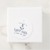 Laatste zeiltocht voor de sluier Naautical vrijgez Bedankjes Labels (In situ)