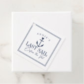 Laatste zeiltocht voor de sluier Naautical vrijgez Bedankjes Labels (In situ)