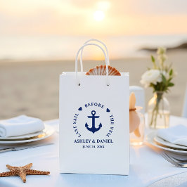 Laatste zeiltocht voor de sluier nautische gunst medium cadeauzakje