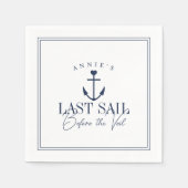 Laatste zeiltocht voor de sluier Nautische vrijgez Servet (Voorkant)