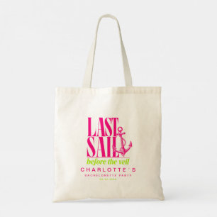 Laatste Zeiltocht voor de Sluier!Neon Meisjesuitst Tote Bag
