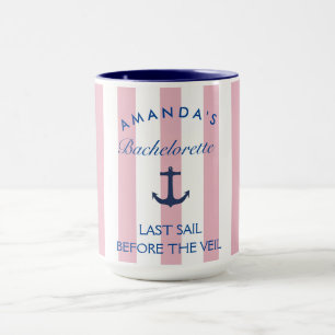 Laatste zeiltocht voor de sluier vrijgezellenbeker mok