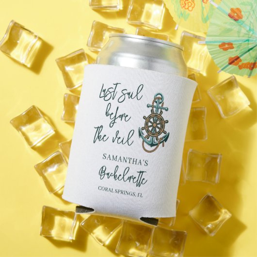 Laatste zeiltocht voor de sluier vrijgezellenfeest blikjeskoeler (Insitu Zomer)