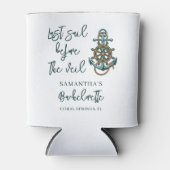 Laatste zeiltocht voor de sluier vrijgezellenfeest blikjeskoeler (Voorkant)