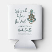 Laatste zeiltocht voor de sluier vrijgezellenfeest blikjeskoeler (Achterkant)